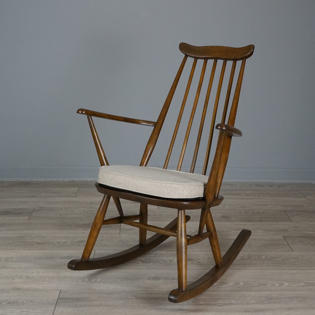 Ercol Windsor Rocking Chair Casta Blue