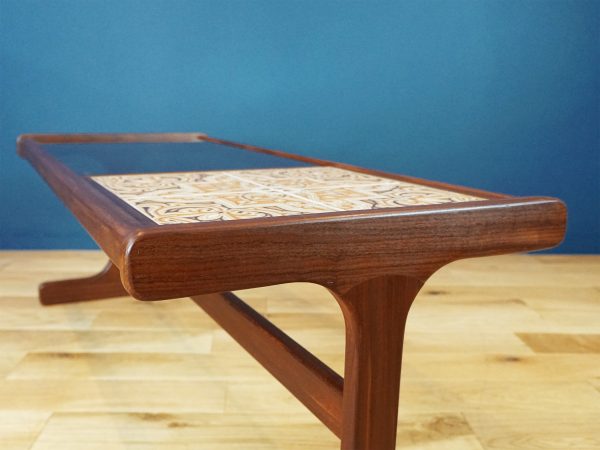 G Plan Glass and Tile Coffee Table
