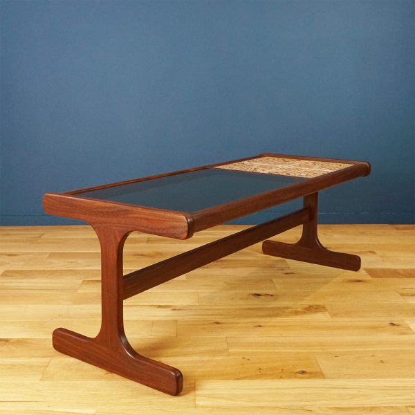 G Plan Glass and Tile Coffee Table