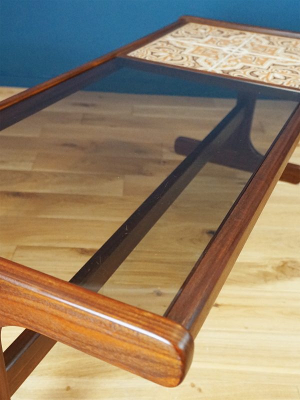 G Plan Glass and Tile Coffee Table