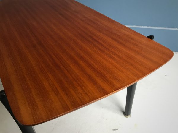 1960s Tola and Black Coffee Table by Nathan Furniture