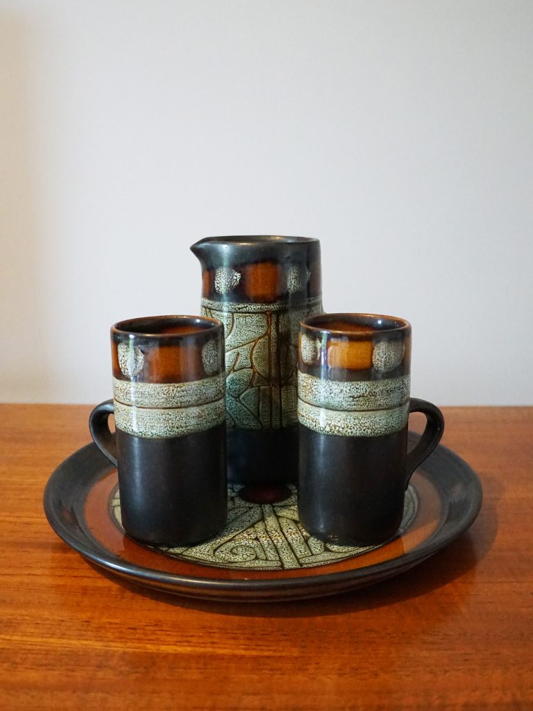 1960s Celtic Pottery Coffee Set from Newlyn, Cornwall