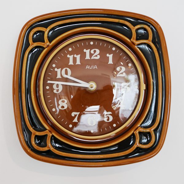 West German Ceramic Wall Clock - 1970s