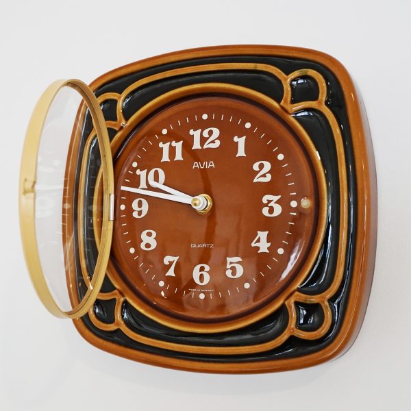 West German Ceramic Wall Clock - 1970s