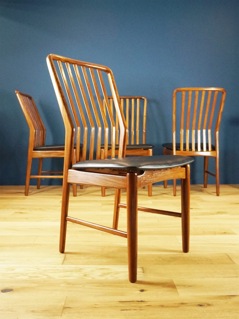 Teak Dining Chairs by Svend Aage Madsen for Moreddi