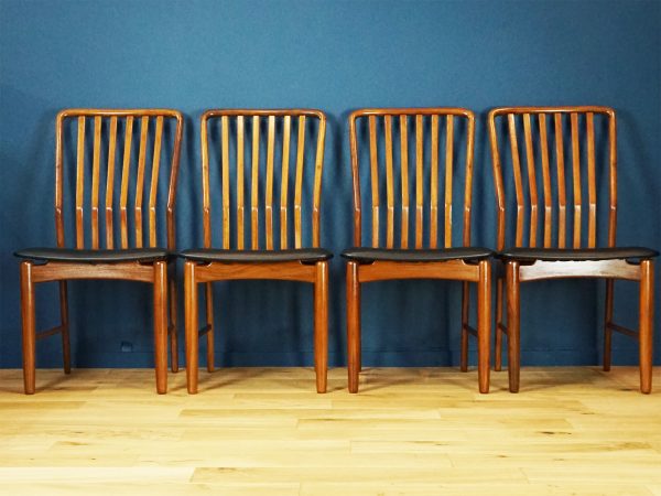 Teak Dining Chairs by Svend Aage Madsen for Moreddi