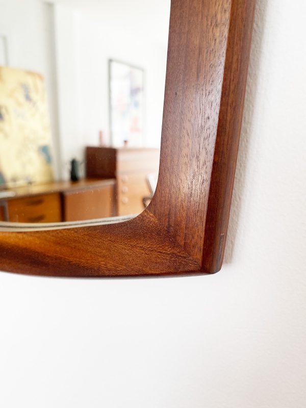1960s Teak Framed Wall Mirror