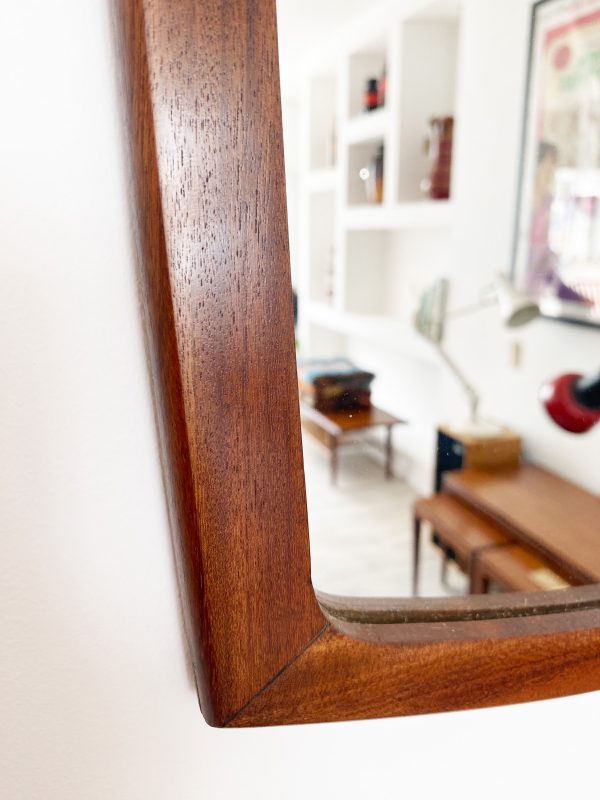1960s Teak Framed Wall Mirror