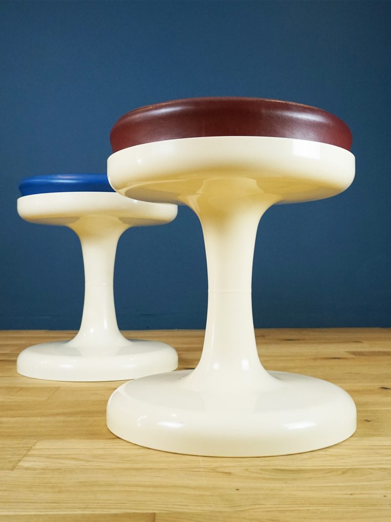 Pair of 1970s 'Space Age' Plastic Stools by Friedrich Stuckenbröker