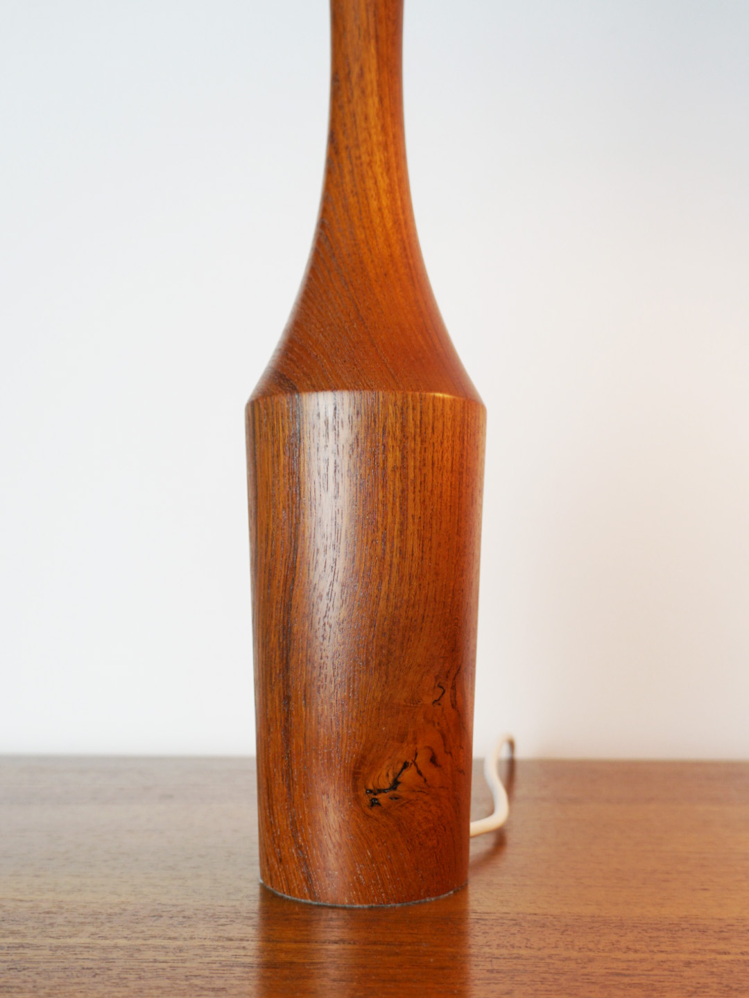 Mid-Century Danish Modern Solid Teak Table Lamp