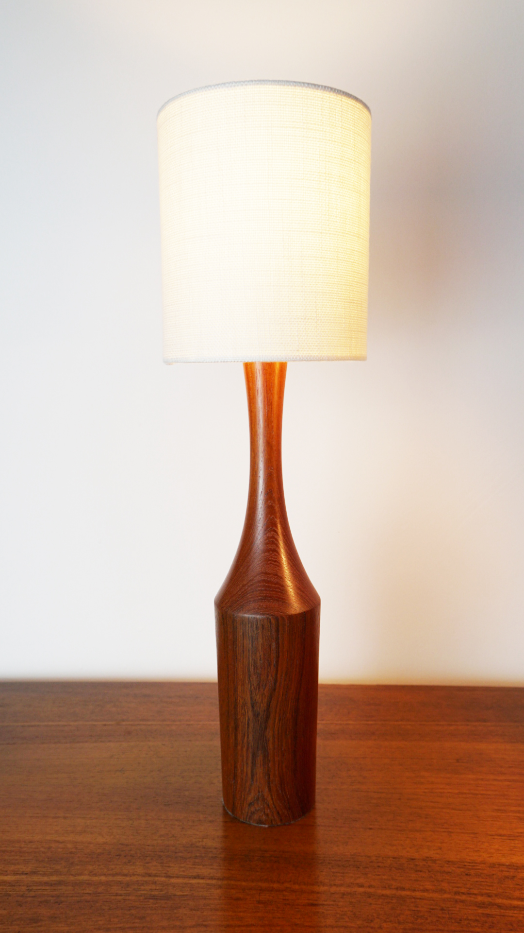 Mid-Century Danish Modern Solid Teak Table Lamp