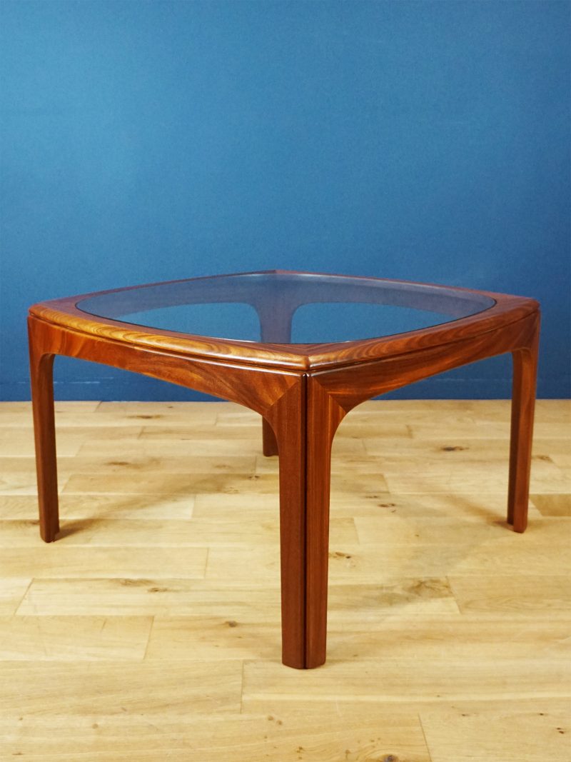 1970s G-Plan Glass Top Coffee Table