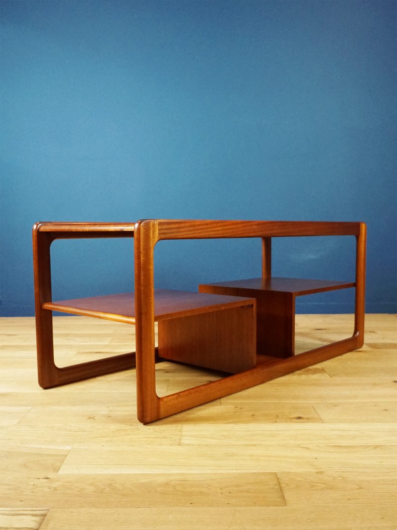 A.H. McIntosh Teak Coffee Table with Magazine Shelf