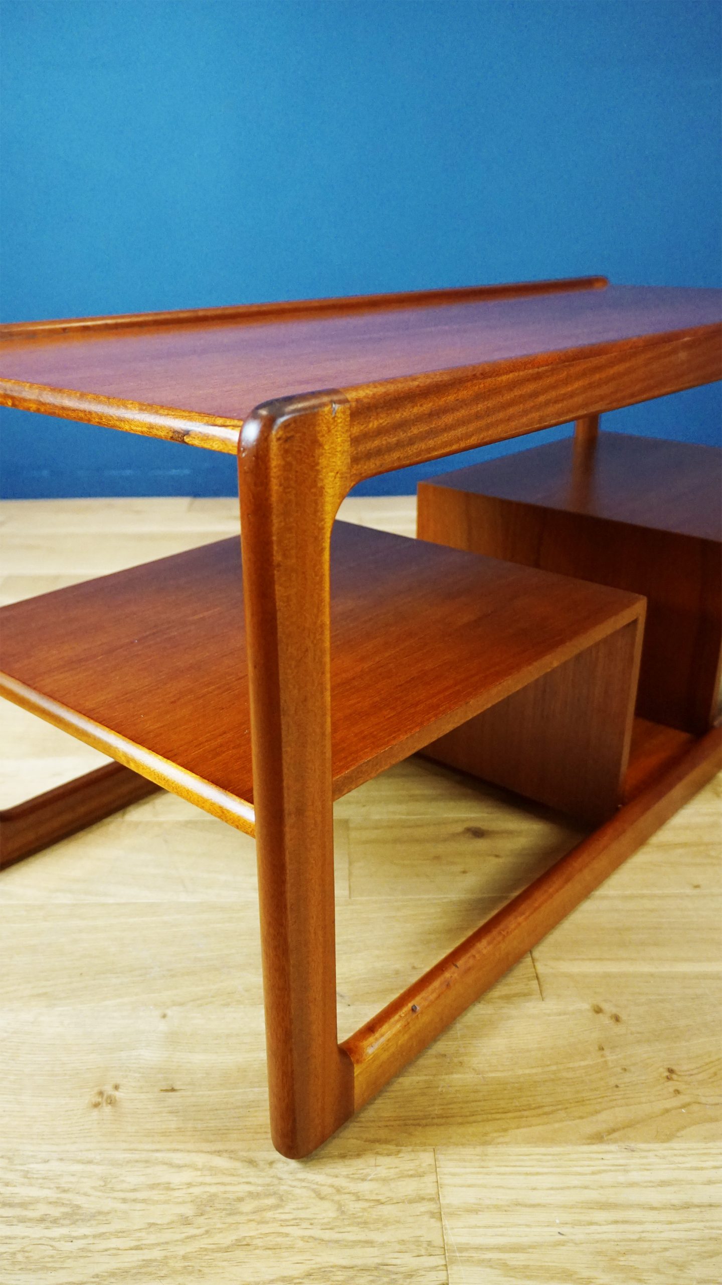 A.H. McIntosh Teak Coffee Table with Magazine Shelf - Image 3