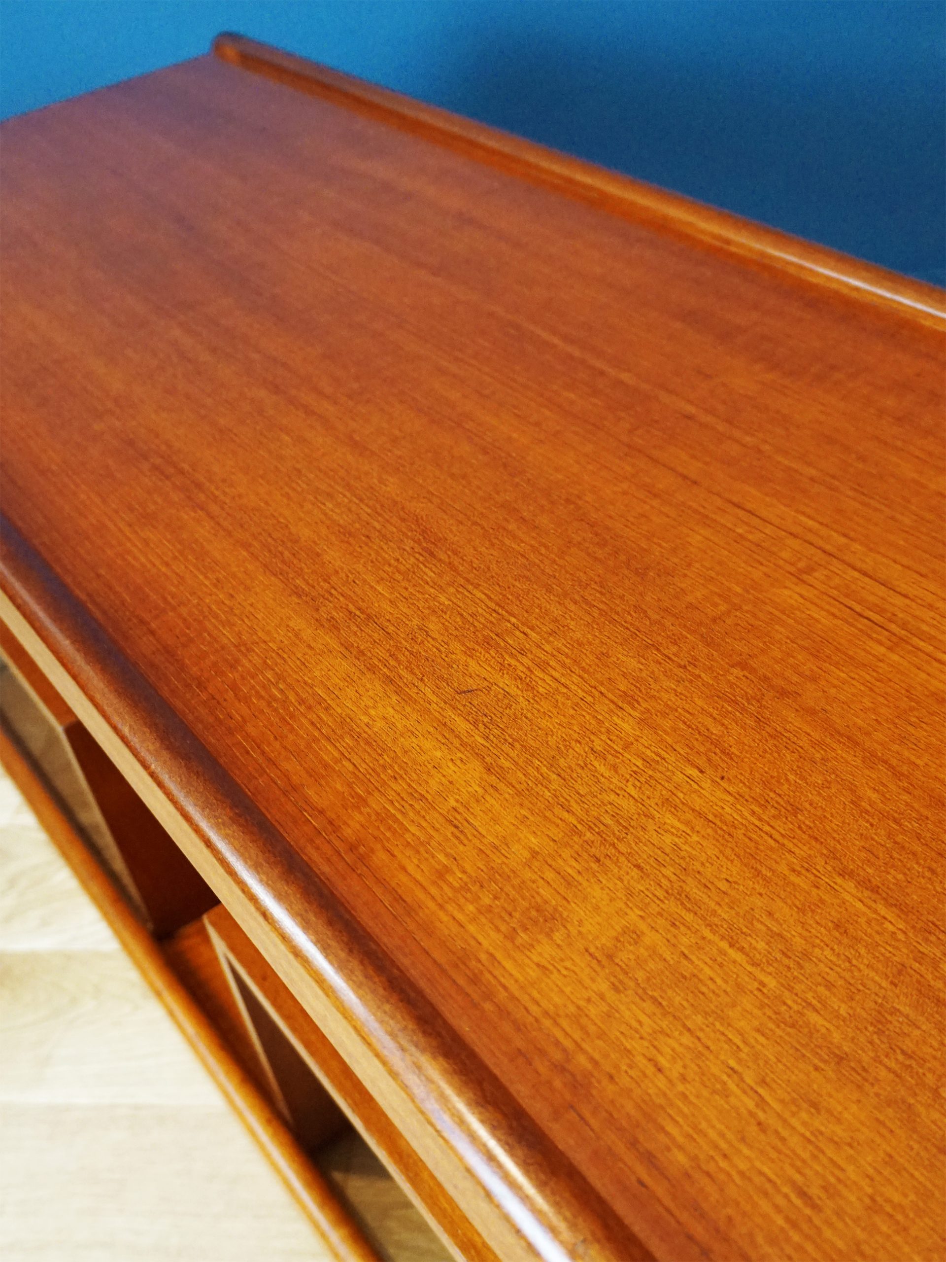 A.H. McIntosh Teak Coffee Table with Magazine Shelf - Image 4