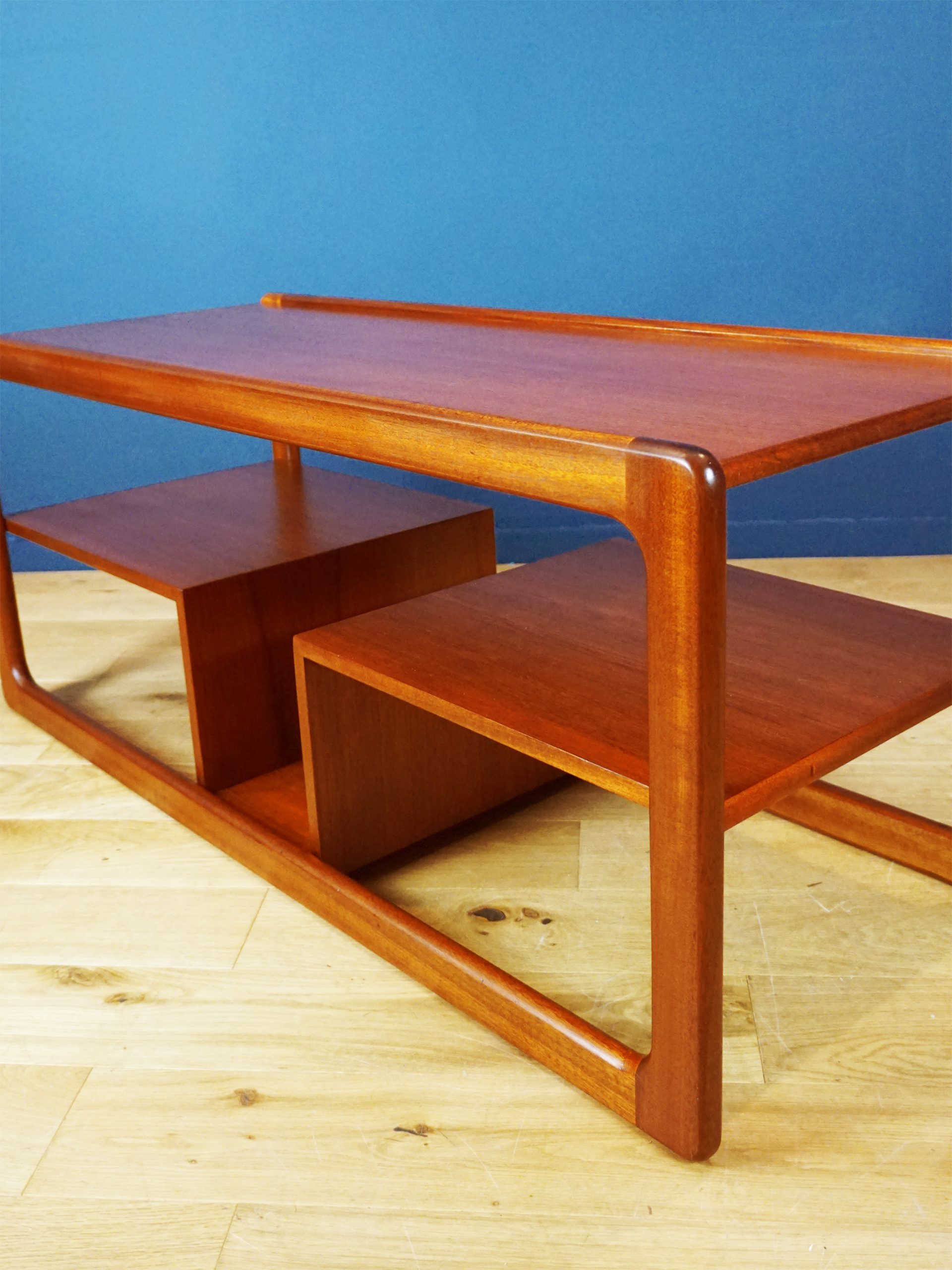 A.H. McIntosh Teak Coffee Table with Magazine Shelf - Image 5