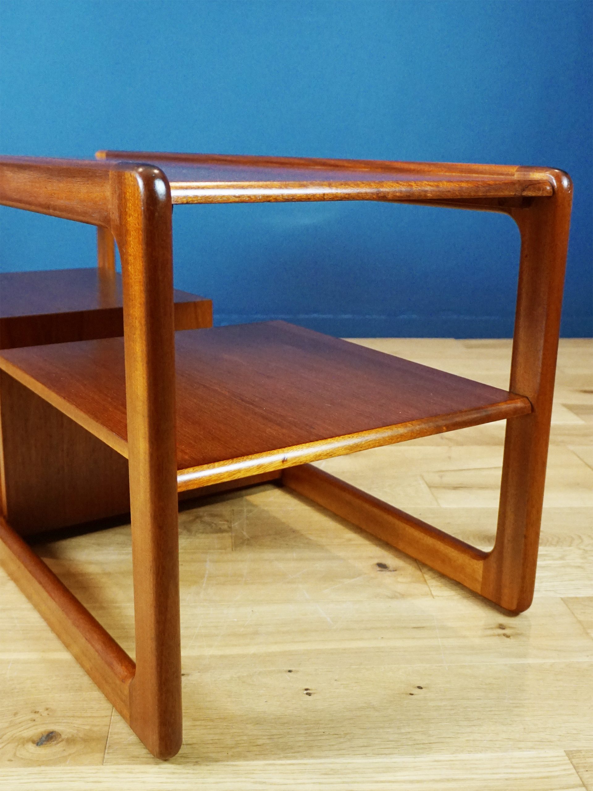 A.H. McIntosh Teak Coffee Table with Magazine Shelf - Image 7