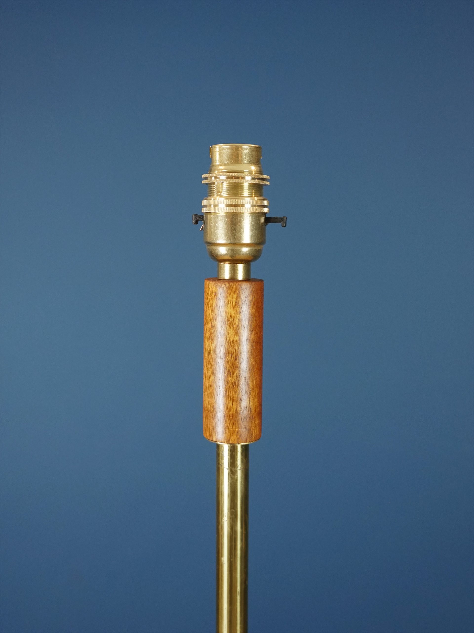 Teak and Brass Standard Lamp, 1960s - Image 4