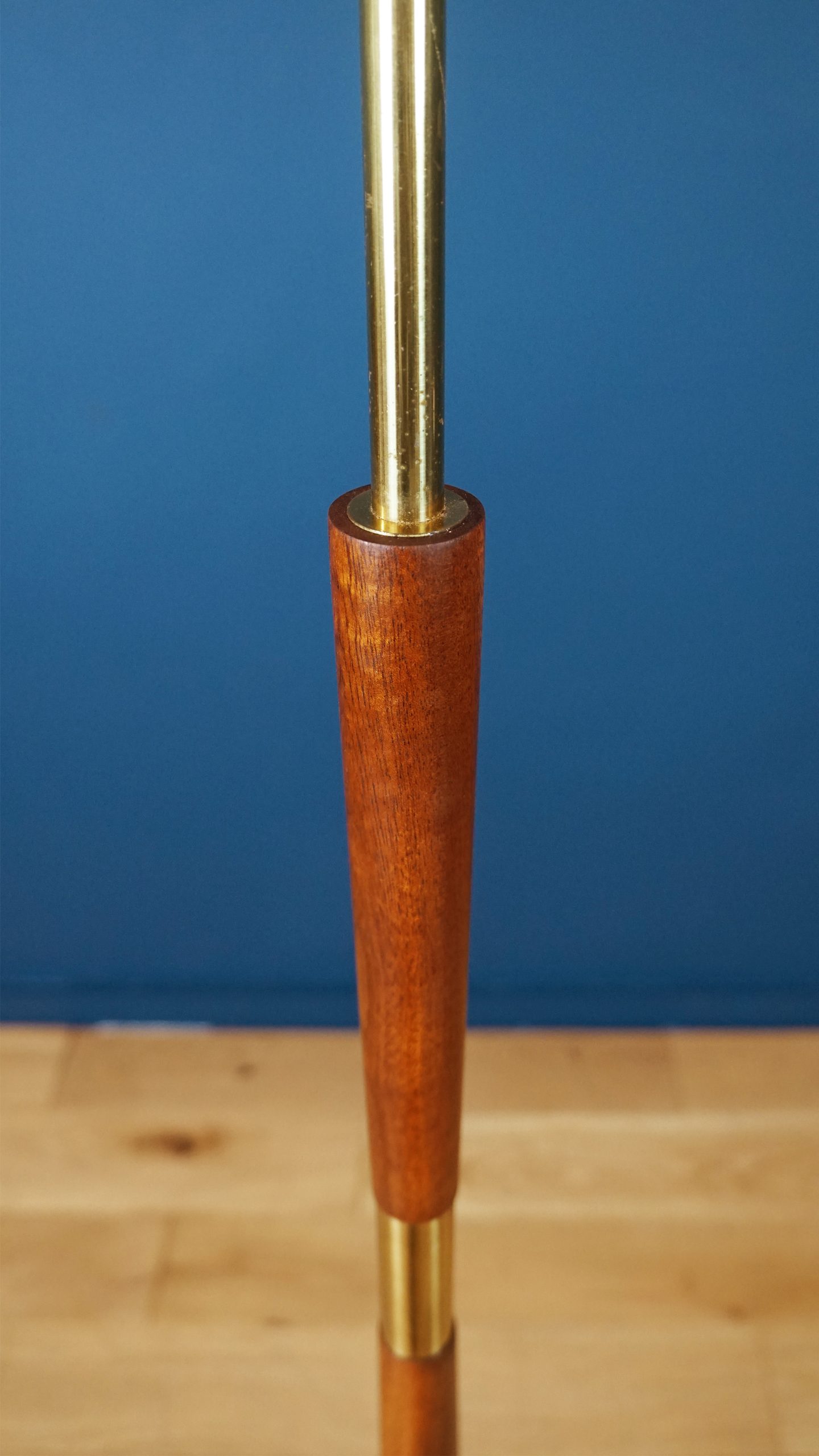 Teak and Brass Standard Lamp, 1960s - Image 5