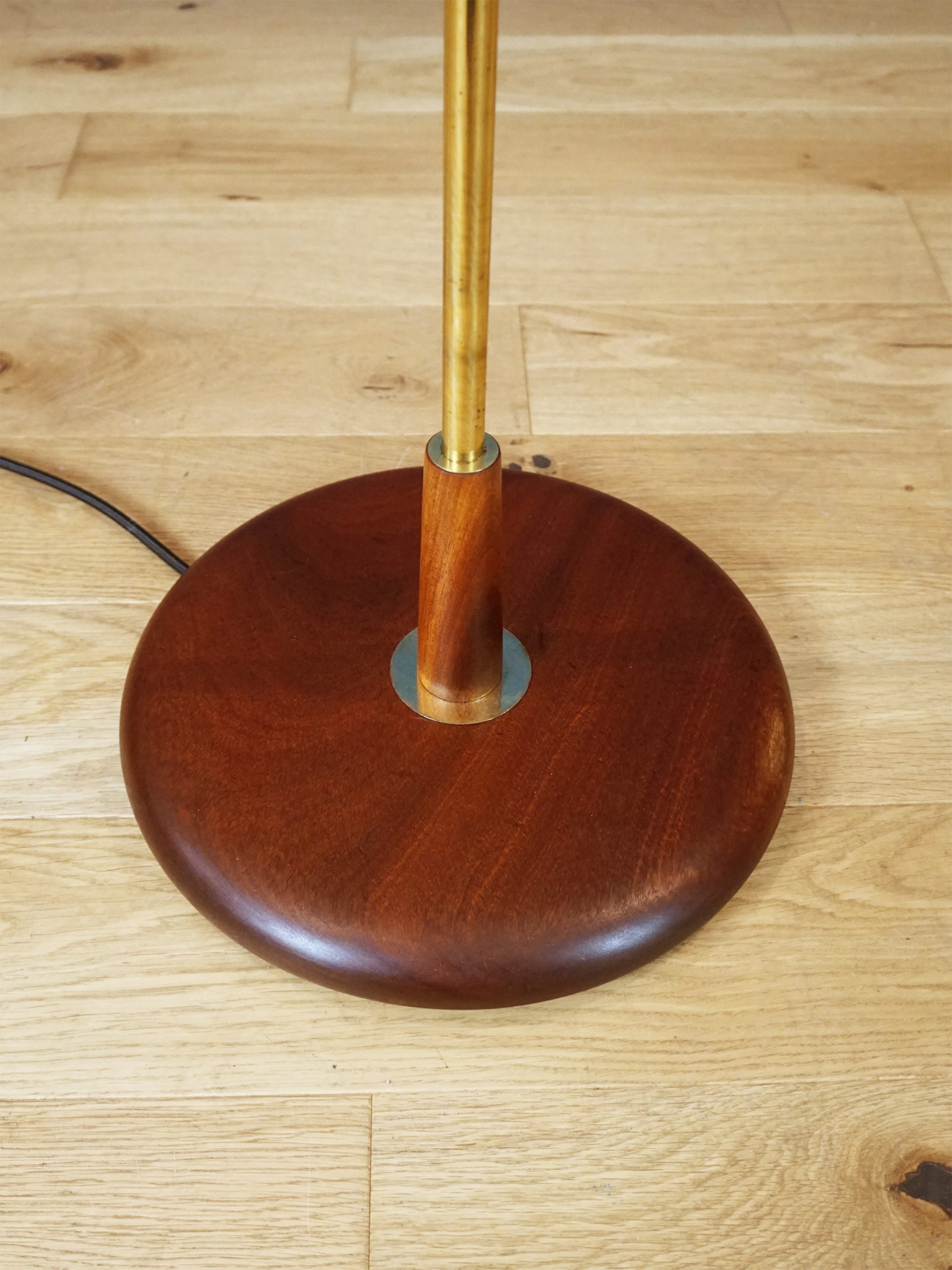 Teak and Brass Standard Lamp, 1960s - Image 6