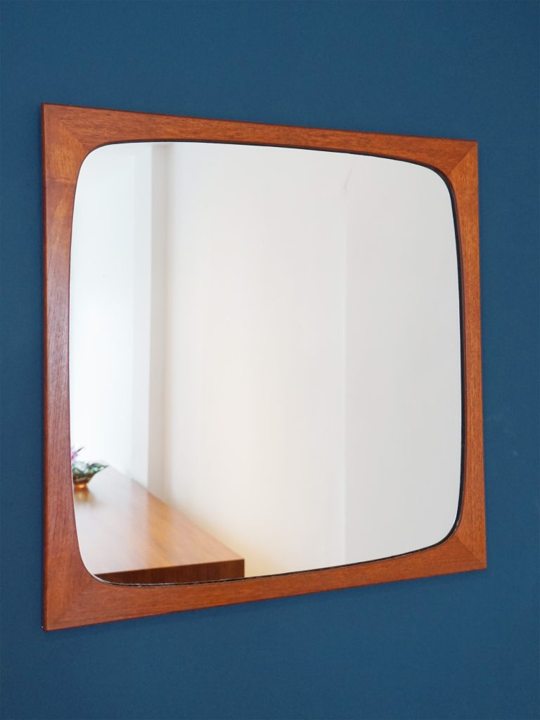 1960s Danish Teak Wall Mirror
